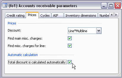 AR - Parameters - Prices